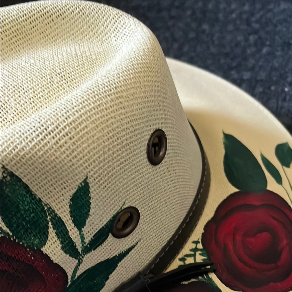 New Classic Stylish Women's Hat Collection - Black, Pink, Cream Hand painted . - Picture 11 of 12